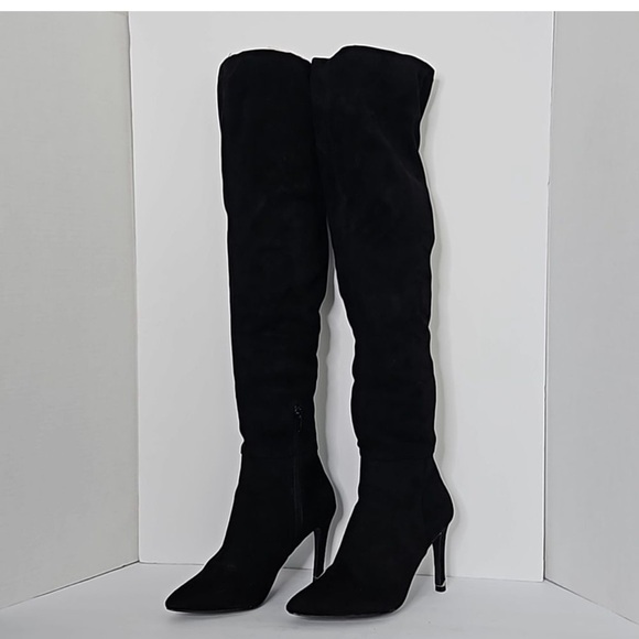 Call It Spring Black Over the Knee Boots - Picture 2 of 11